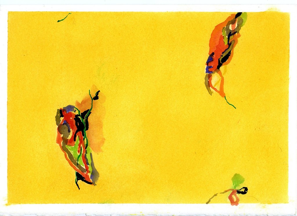 "Été" gouache et pigments/Papier 21x29,7cm 2018