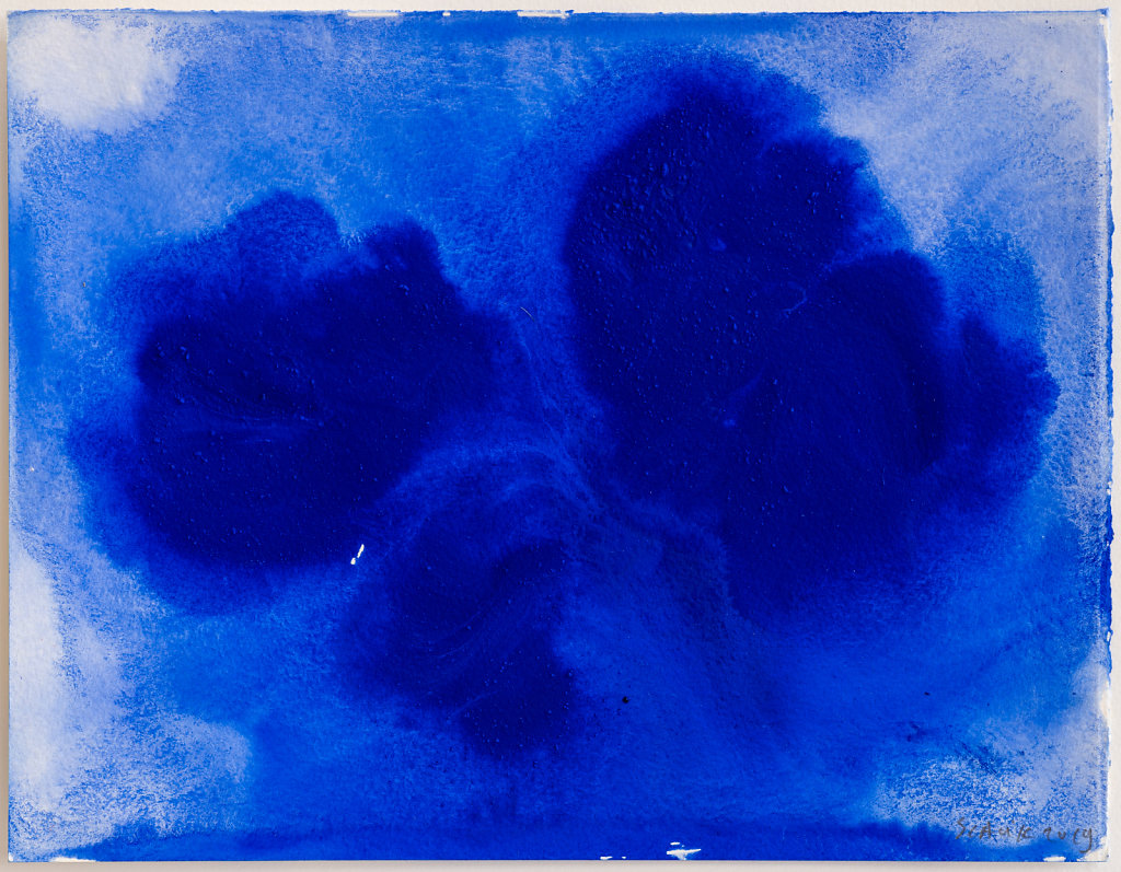 Bleu 3 25x32,5 cm Pigments, huile sur papier 2019